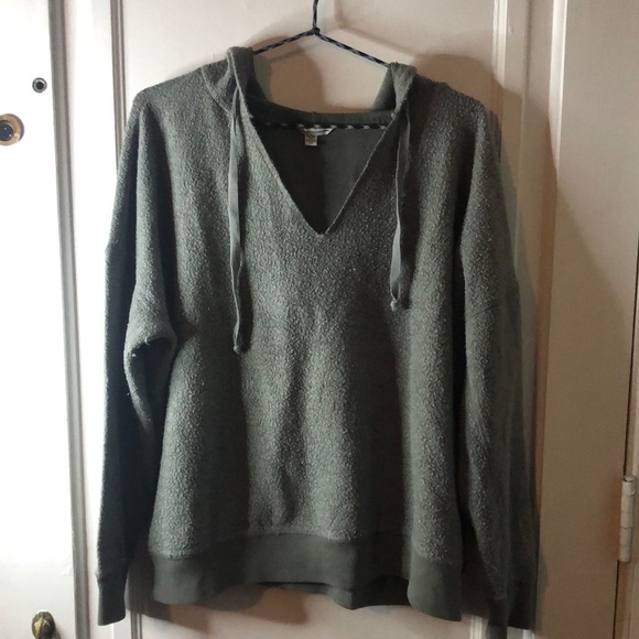 American Eagle Outfitters Tops - American Eagle Inside Out Hooded Sweatshirt